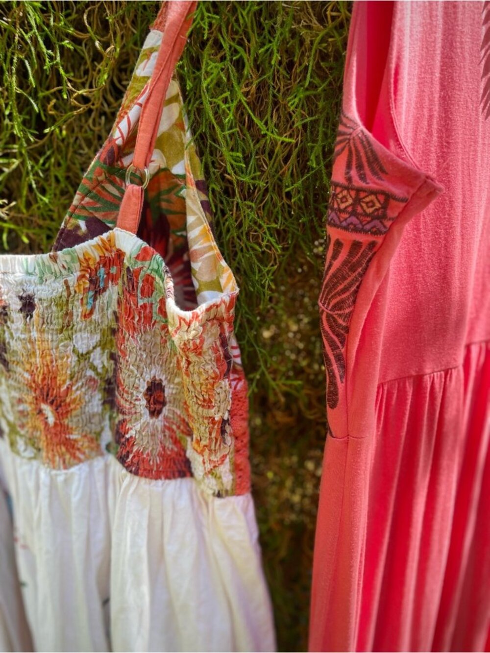 MAGIC | 1X | Floral 100% Cotton Gauze V-Neck Tank Crochet Flowy Boho Maxi Dress - Picture 10 of 12